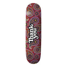 Thank You Paisley Logo Skateboard Deck 7.75