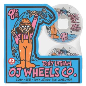 OJ WHEELS 53mm Latham Elite White Full Combo 99a